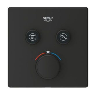 Vanová baterie Grohe Grohtherm Smartcontrol bez podomítkového tělesa phantom black 102166KF00