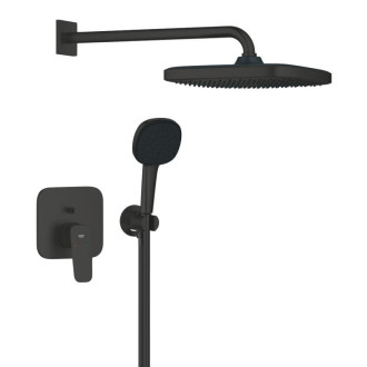 Sprchový systém Grohe Cubeo bez podomietkového telesa čierna matná 1053362430