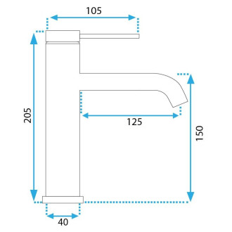 REA CLIF Umyvadlová baterie, broušená zlatá REA-B5323 II. jakost