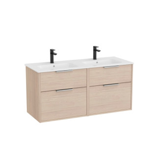 Kúpeľňová skrinka s dvojumývadlom Roca Optica 120x58x45,5 cm svetlý dub OPT1202ZJ