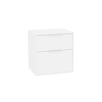 Kúpeľňová skrinka bez umývadla Roca Optica 58,5x56,5x45,5 cm biela matná mat OPTDESK602ZBM
