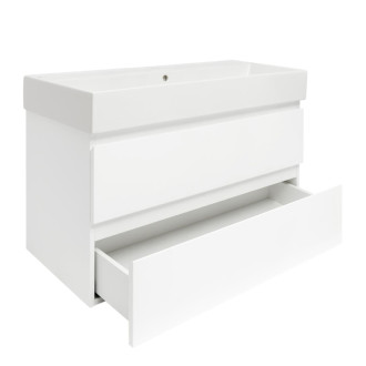 Koupelnová skříňka s umyvadlem SAT B-Way 1 99x50x45 cm bílá mat BWAY2100WU2BI