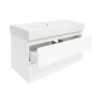 Koupelnová skříňka s umyvadlem SAT B-Way 1 99x50x45 cm bílá mat BWAY2100WU2BI