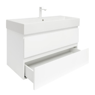 Koupelnová skříňka s umyvadlem SAT B-Way 1 99x50x45 cm bílá mat BWAY2100WU2BBI