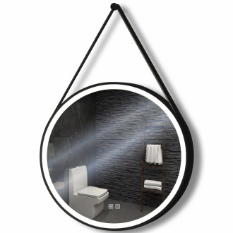REA Okrúhle LED zrkadlo zavesené na pásku 70 cm 104 HOM-02697 HOM-02697