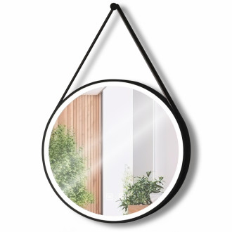 REA Kulaté LED zrcadlo zavěšené na pásku 70 cm 104 HOM-02697 HOM-02697