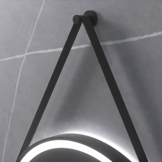 REA Kulaté LED zrcadlo zavěšené na pásku 70 cm 104 HOM-02697 HOM-02697
