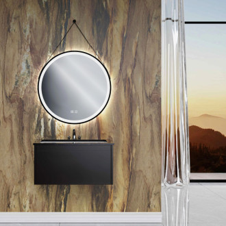 REA Kulaté LED zrcadlo zavěšené na pásku 70 cm 104 HOM-02697 HOM-02697