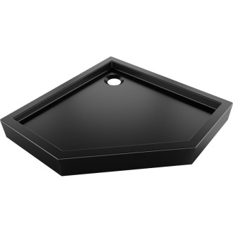 Mexen Flow+ päťuholníková sprchová vanička 90 x 90 cm, matná čierna - 46P709090H