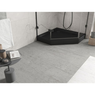Mexen Flow+ pětiúhelníková sprchová vanička 90 x 90 cm, matná černá - 46P709090H