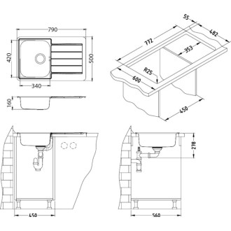 Dřez Alveus Line 80 nerez 1086352