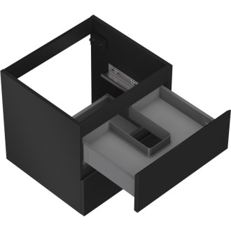 Mexen Orio koupelnová skříňka pod umyvadlo 50 cm, 2 zásuvky, matná černá - 91A10-05047-2-BFF71