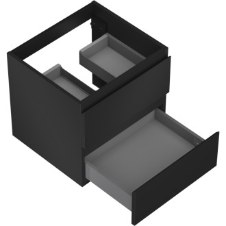 Mexen Orio koupelnová skříňka pod umyvadlo 50 cm, 2 zásuvky, matná černá - 91A10-05047-2-BFF71