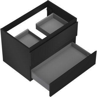 Mexen Orio koupelnová skříňka pod umyvadlo 70 cm, 2 zásuvky, matná černá - 91A10-07047-2-BFF71