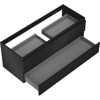 Mexen Orio koupelnová skříňka pod umyvadlo 120 cm, 2 zásuvky, matná černá - 91A10-12047-2-BFF71