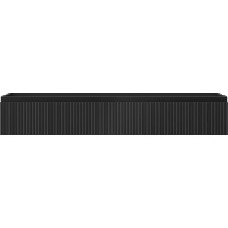 Mexen Rivel koupelnová skříňka pod umyvadlo 140 cm, 1 zásuvka, drážkovaná, matná černá - 91A20-14023-1-BF71