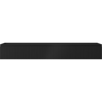 Mexen Rivel koupelnová skříňka pod umyvadlo 160 cm, 1 zásuvka, drážkovaná, matná černá - 91A20-16023-1-BF71