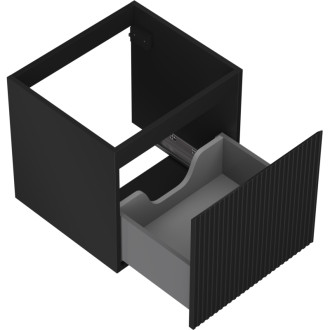 Mexen Rivel koupelnová skříňka pod umyvadlo 50 cm, 1 zásuvka, drážkovaná, matná černá - 91A20-05047-1-BF71