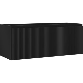 Mexen Rivel kúpeľňová skrinka pod umývadlo 120 cm, 1 zásuvka, drážkovaná, matná čierna - 91A20-12047-1-BF71