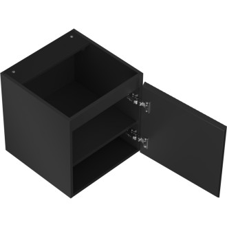 Mexen Rivel koupelnová skříňka pod umyvadlo 45 cm, 1 dvířka, drážkovaná, matná černá - 91A21-04547-1-BF71