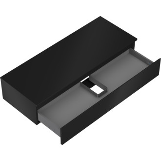 Mexen Orio koupelnová skříňka pod umyvadlo 120 cm s pracovní deskou, 1 zásuvka, matná černá - 91A10-12023-1-BFC71