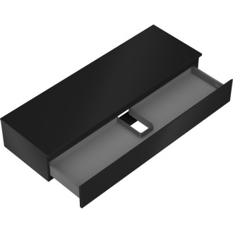 Mexen Orio koupelnová skříňka pod umyvadlo 140 cm s pracovní deskou, 1 zásuvka, matná černá - 91A10-14023-1-BFC71