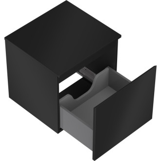 Mexen Orio koupelnová skříňka pod umyvadlo 50 cm s pracovní deskou, 1 zásuvka, matná černá - 91A10-05047-1-BFC71