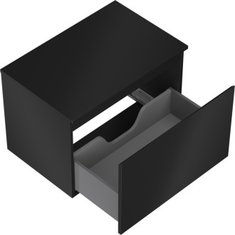 Mexen Orio koupelnová skříňka pod umyvadlo 70 cm s pracovní deskou, 1 zásuvka, matná černá - 91A10-07047-1-BFC71