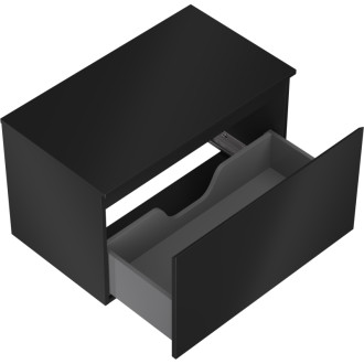 Mexen Orio koupelnová skříňka pod umyvadlo 80 cm s pracovní deskou, 1 zásuvka, matná černá - 91A10-08047-1-BFC71