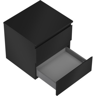 Mexen Orio koupelnová skříňka pod umyvadlo 50 cm s pracovní deskou, 2 zásuvky, matná černá - 91A10-05047-2-BFFC71