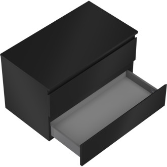 Mexen Orio koupelnová skříňka pod umyvadlo 80 cm s pracovní deskou, 2 zásuvky, matná černá - 91A10-08047-2-BFFC71