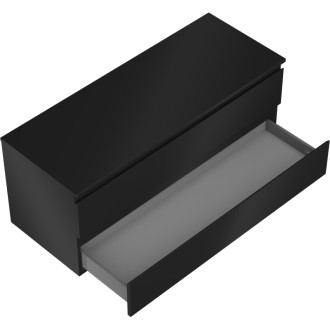 Mexen Orio koupelnová skříňka pod umyvadlo 120 cm s pracovní deskou, 2 zásuvky, matná černá - 91A10-12047-2-BFFC71