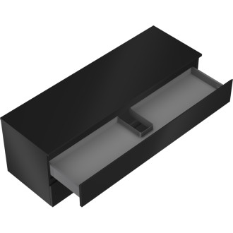 Mexen Orio koupelnová skříňka pod umyvadlo 140 cm s pracovní deskou, 2 zásuvky, matná černá - 91A10-14047-2-BFFC71