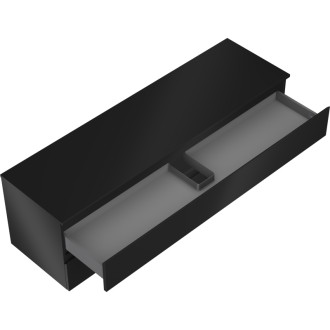 Mexen Orio koupelnová skříňka pod umyvadlo 160 cm s pracovní deskou, 2 zásuvky, matná černá - 91A10-16047-2-BFFC71