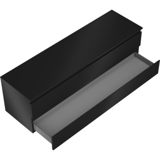 Mexen Orio koupelnová skříňka pod umyvadlo 160 cm s pracovní deskou, 2 zásuvky, matná černá - 91A10-16047-2-BFFC71