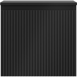 Mexen Rivel koupelnová skříňka pod umyvadlo 50 cm s deskou, 1 zásuvka, drážkovaná, matná černá - 91A20-05047-1-BFC71