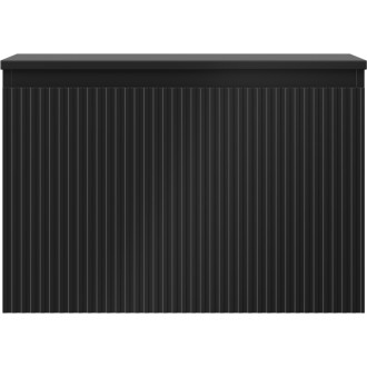 Mexen Rivel koupelnová skříňka pod umyvadlo 70 cm s pracovní deskou, 1 zásuvka, drážkovaná, matná černá - 91A20-07047-1-BFC71