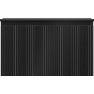 Mexen Rivel koupelnová skříňka pod umyvadlo 80 cm s deskou, 1 zásuvka, drážkovaná, matná černá - 91A20-08047-1-BFC71