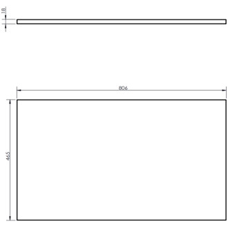 Mexen Rivel koupelnová skříňka pod umyvadlo 80 cm s deskou, 1 zásuvka, drážkovaná, matná černá - 91A20-08047-1-BFC71