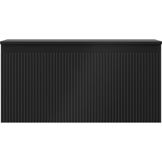 Mexen Rivel koupelnová skříňka pod umyvadlo 100 cm s pracovní deskou, 1 zásuvka, drážkovaná, matná černá - 91A20-10047-1-BFC71