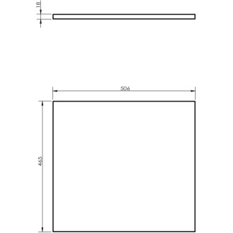 Mexen Rivel koupelnová skříňka pod umyvadlo 50 cm s deskou, 2 zásuvky, drážkovaná, matná černá - 91A20-05047-2-BFFC71