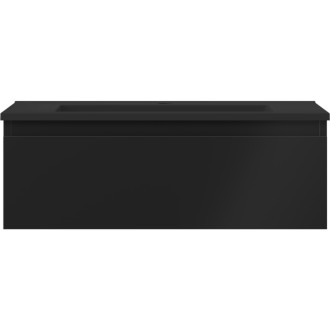 Koupelnová skříňka Mexen Orio 70 cm s umyvadlem Otis, 1 zásuvka, matná černá - 91A10-07023-1-BF71-W18M71