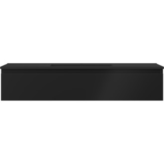 Koupelnová skříňka Mexen Orio 120 cm s umyvadlem Otis, 1 zásuvka, matná černá - 91A10-12023-1-BF71-W18M71