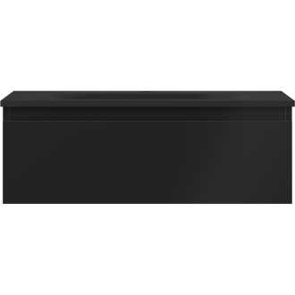 Koupelnová skříňka Mexen Orio 70 cm s umyvadlem Vela, 1 zásuvka, matná černá - 91A10-07023-1-BF71-W23M71