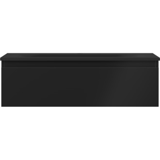 Koupelnová skříňka Mexen Orio 80 cm s umyvadlem Vela, 1 zásuvka, matná černá - 91A10-08023-1-BF71-W23M71