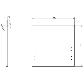 Koupelnová skříňka Mexen Orio 45 cm s umyvadlem Otis, 1 zásuvka, matná černá - 91A10-04547-1-BF71-W18M71