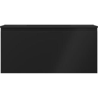 Koupelnová skříňka Mexen Orio 100 cm s umyvadlem Otis, 1 zásuvka, matná černá - 91A10-10047-1-BF71-W18M71