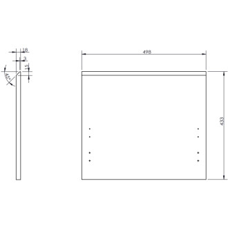 Koupelnová skříňka Mexen Orio 50 cm s umyvadlem Vela, 1 zásuvka, matná černá - 91A10-05047-1-BF71-W23M71