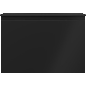 Koupelnová skříňka Mexen Orio 70 cm s umyvadlem Vela, 1 zásuvka, matná černá - 91A10-07047-1-BF71-W23M71