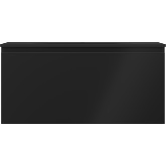 Koupelnová skříňka Mexen Orio 100 cm s umyvadlem Vela, 1 zásuvka, matná černá - 91A10-10047-1-BF71-W23M71